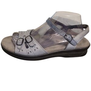 SAS Tripad Comfort Blue Comfort Soft Womens Leather Casual Sandals, Size 9.5